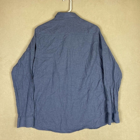 Travis Mathew Mens L Gray Long Sleeve Button Up Shirt Chest Pocket Lightweight - Picture 10 of 11